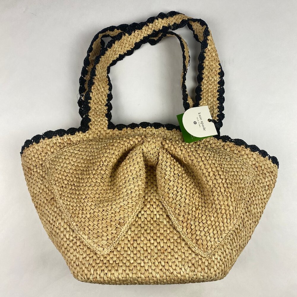 Kate Spade Raffia Bow Tote Bag - kate spade new york x Target Natural NWT